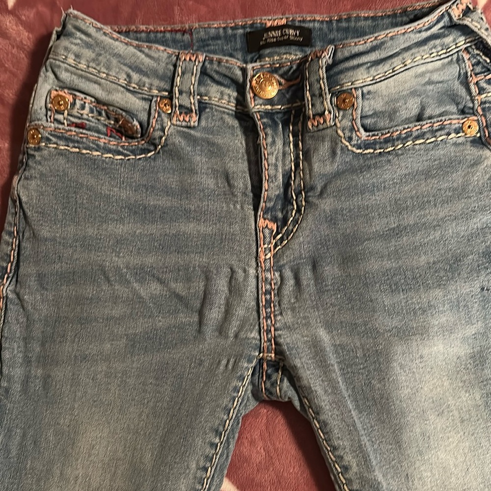 Used Authentic true religion, JENNIE curvy size 25 mid rise, super skinny.